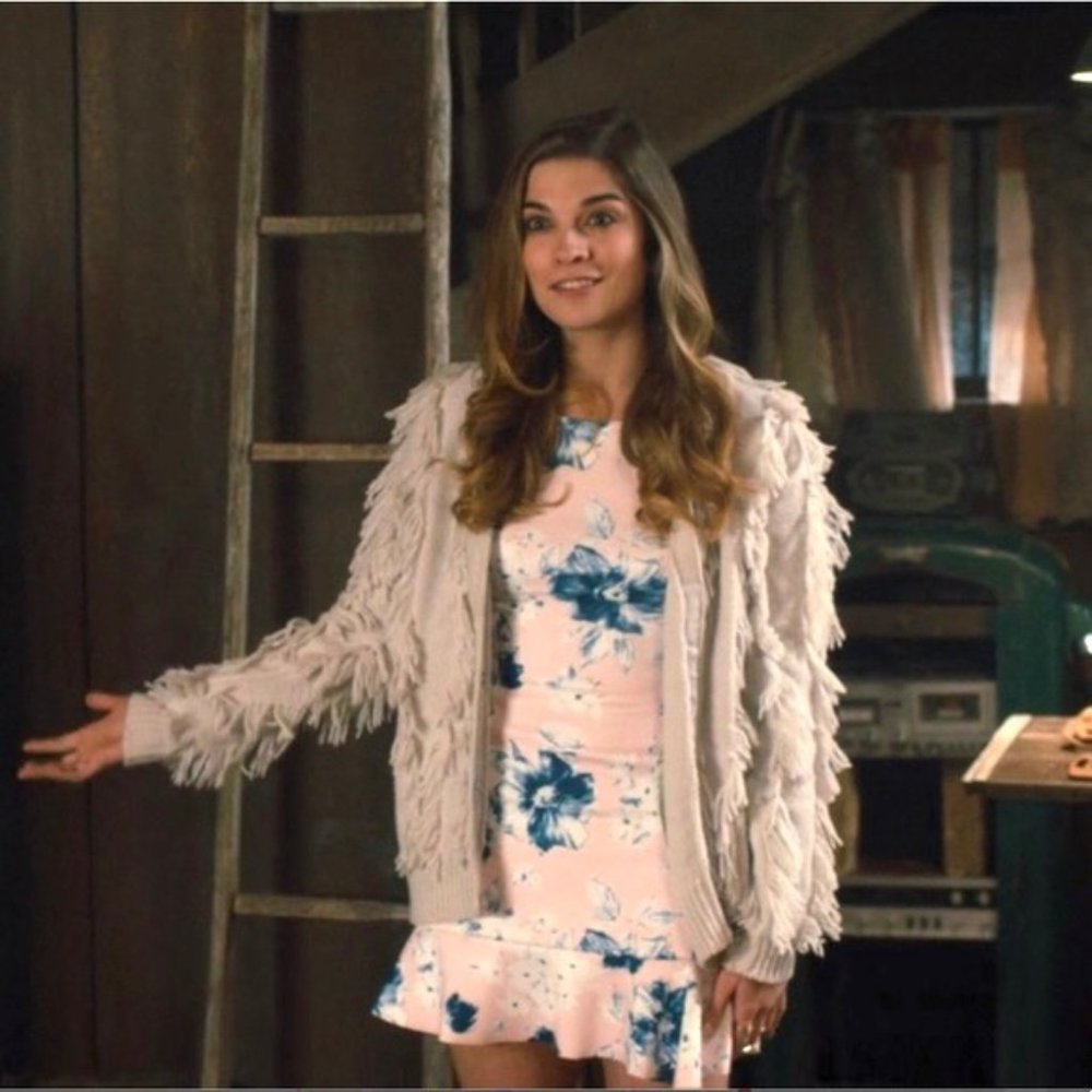 GAP fringe sweater, similar to Alexis's on Shitts's Creek